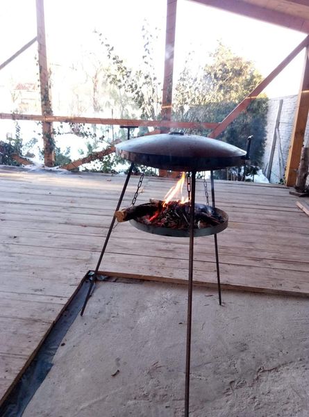 Сковорода САДЖ 50 см + подставка для огня +крышка 1033-3 фото